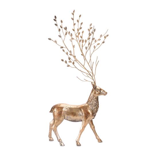 Melrose 39" Deer Figurines with Branch Antlers, 2ct.